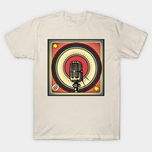 Vintage Microphone Pop Art Style T-Shirt